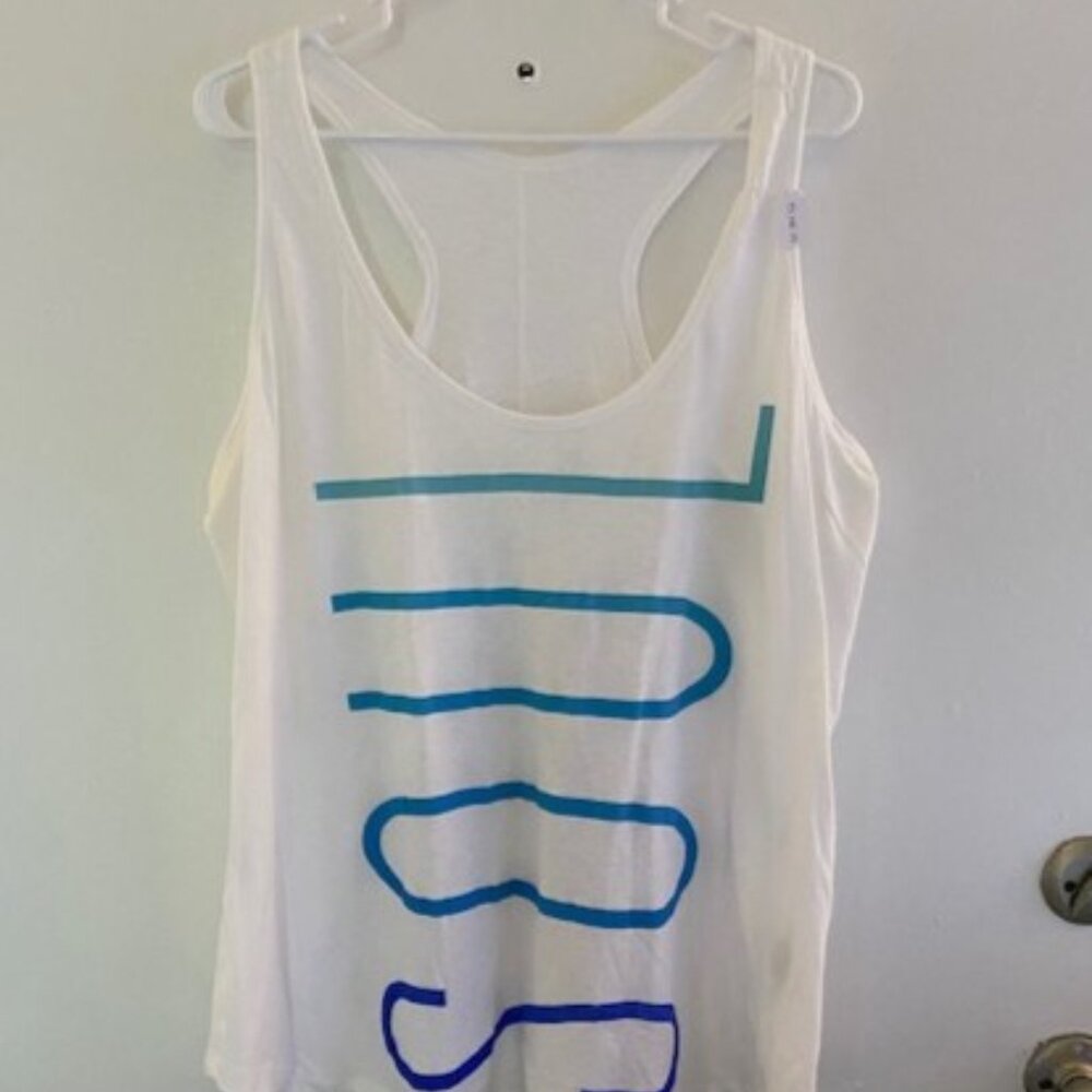 Old Navy White Soul Graphic Tank Top